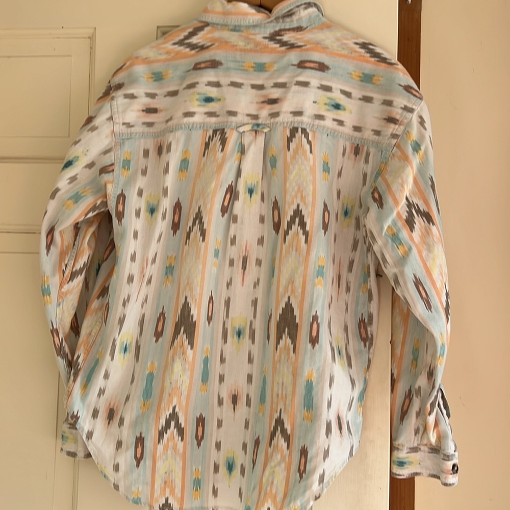 Aztec print button down - Picture 2 of 5